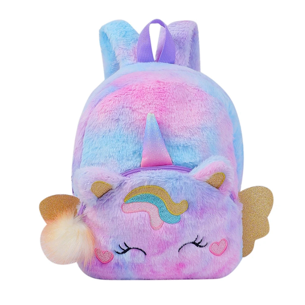 Lovely Soft Girl Plush Backpack Student Backpack Kindergarten