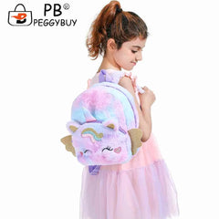 Lovely Soft Girl Plush Backpack Student Backpack Kindergarten