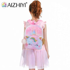 Lovely Soft Girl Plush Backpacks Student Backpacks Kindergarten
