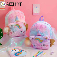 Lovely Soft Girl Plush Backpacks Student Backpacks Kindergarten