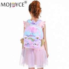Soft Girl Plush Backpack for Kindergarten Students