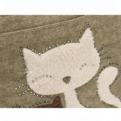 Cat Canvas Handbag For Girls Ladies Large Capacity Casual Bag
