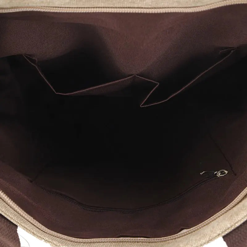 Cat Canvas Handbag Girls Ladies Large Capacity Zipper Shoulder Bag
