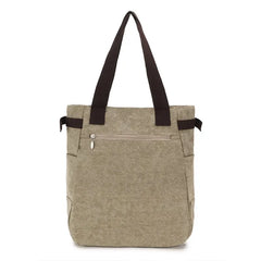 Cat Canvas Handbag Girls Ladies Large Capacity Zipper Shoulder Bag
