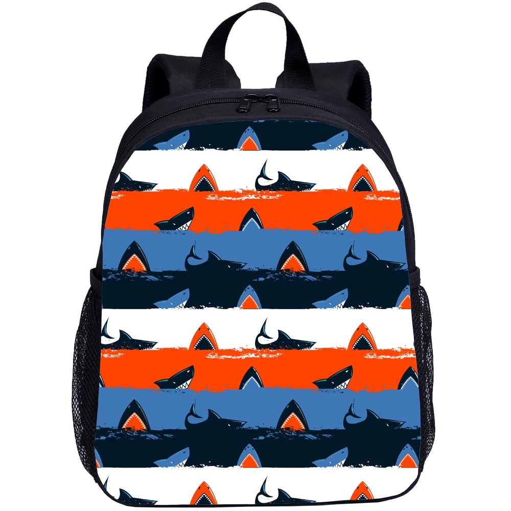 Cute Shark Toddler Backpack Cartoon Printing Mini Preschool Bag 13 Inch