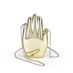 Palm Shaped Acrylic Chain Crossbody Evening Bag