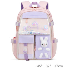 Cute Rabbit School Bag for Girls 1-3 Years Waterproof Small Backpack
