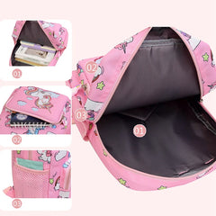 Unicorn Rainbow Primary School Bag Double Shoulder Backpack