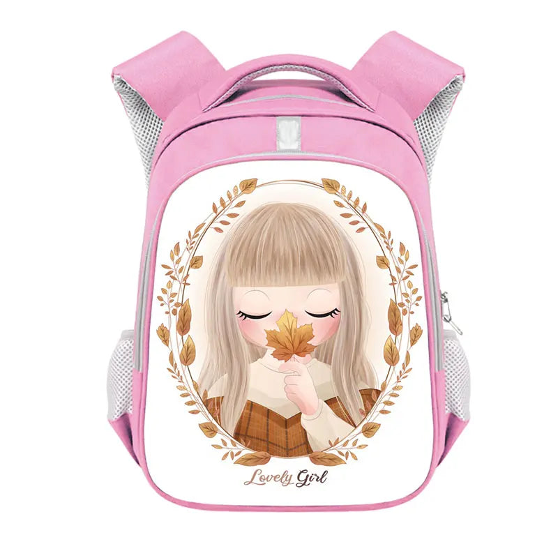 Winter Girls Backpack Cartoon Animals Teenager School Bag Pink Bookbag Gift