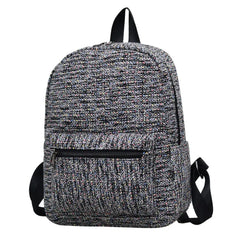 Vintage Women Backpack Cotton Shoulder School Book Bag
