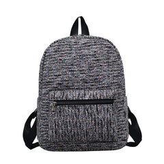 Vintage Women Backpack Cotton Shoulder School Book Bag