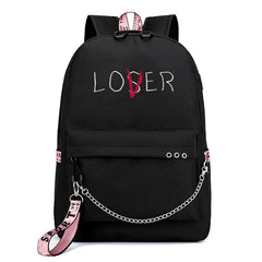 USB Charging Backpack Women BookBag Youth Leisure College Canvas Bag