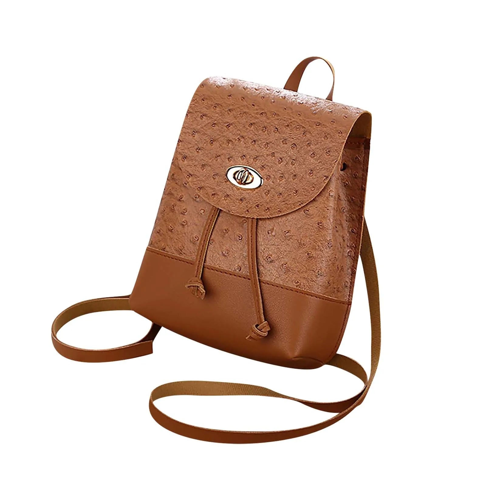 Convertible Anti-theft Small Backpack with Flap Drawstring