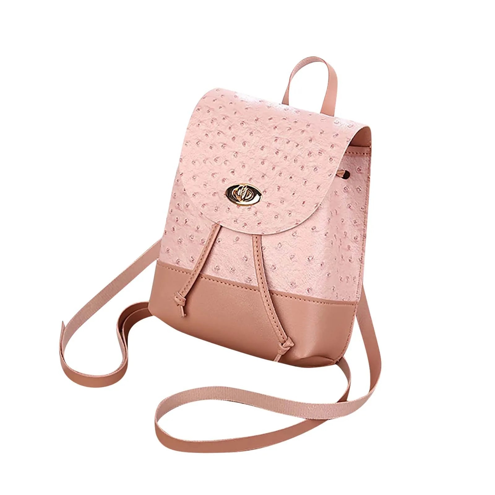 Convertible Anti-theft Small Backpack with Flap Drawstring