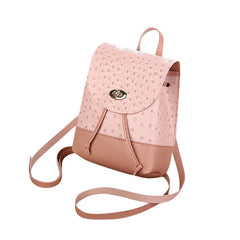 Convertible Anti-theft Small Backpack with Flap Drawstring