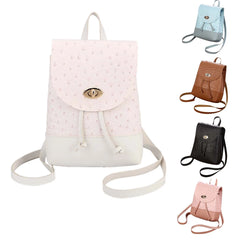 Convertible Anti-theft Small Backpack with Flap Drawstring