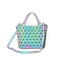Luminous Geometric Hand Bag Reflective String Casual Tote