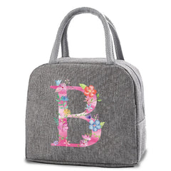 Pink Canvas Lunch Bag Cooler Insulated Thermal Box Organizer