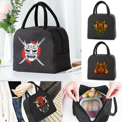 Monster Print Thermal Lunch Bag Cooler for Women and Kids