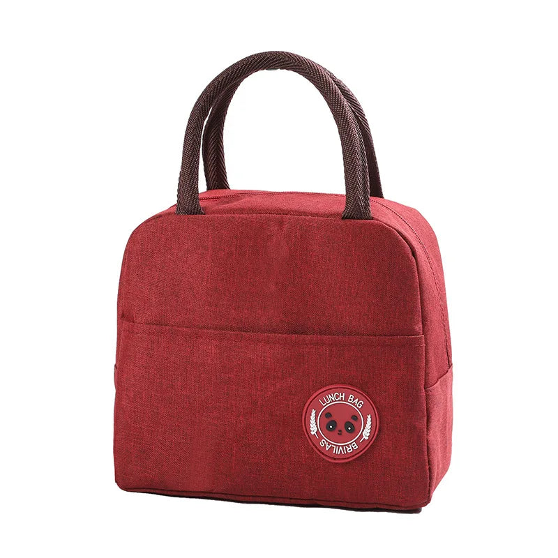 Lunch Bag Cooler Tote Insulated Box Canvas Thermal Cold Food Container