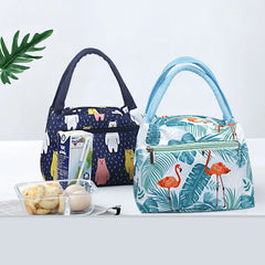 Canvas Lunch Bag Cooler Tote Portable Insulated Box Thermal Cold Food Container