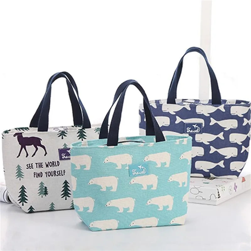 Floral Multicolor Lunch Bag Cooler for Women