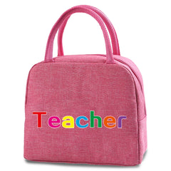 Canvas Insulated Lunch Bag Cooler Handbag with Zipper, Waterproof Picnic Packet