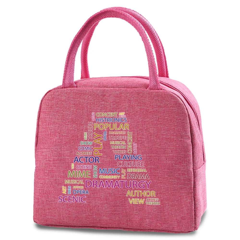 Canvas Lunch Bag Women Insulated Thermal Handbag Waterproof Picnic Packet
