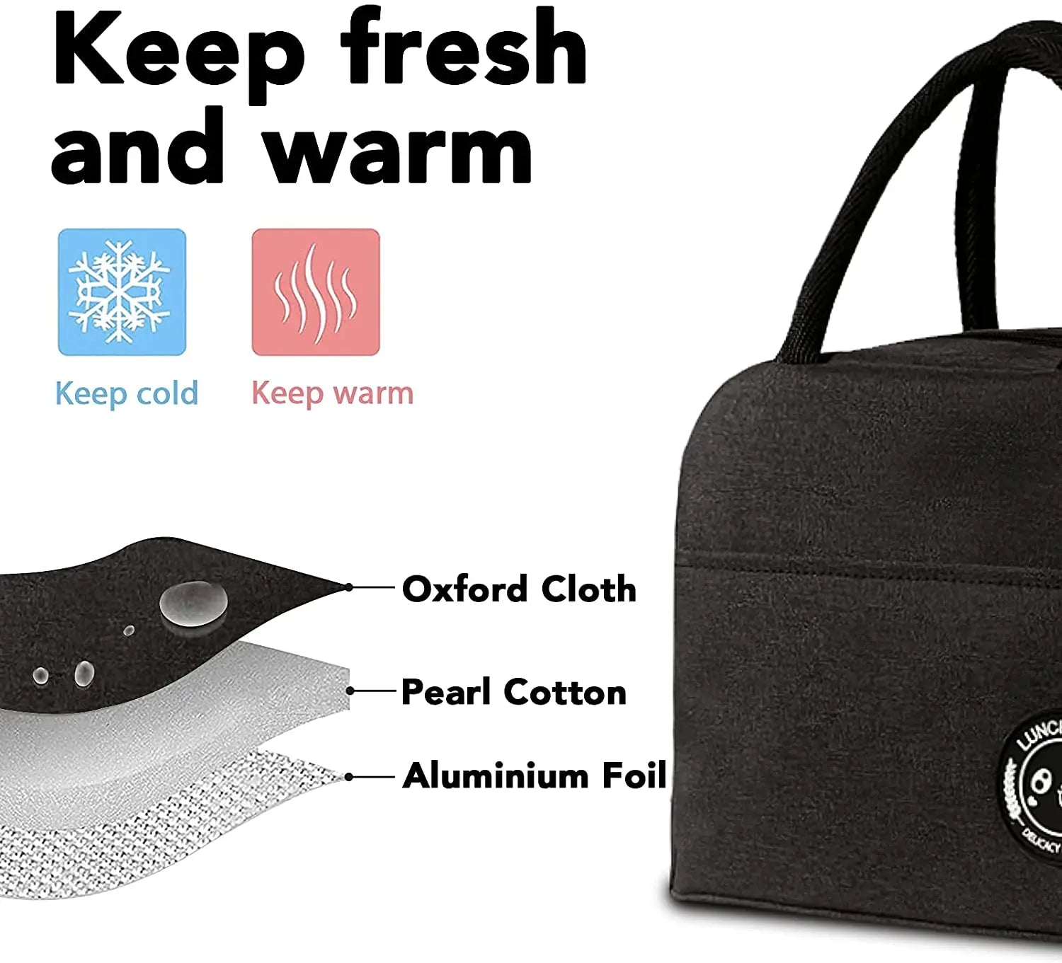Insulated Lunch Bag for Kids Food Thermal Lunch Box Organizer