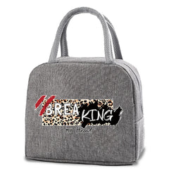 Leopard Print Insulated Lunch Bag Women's Thermal Cooler Organizer