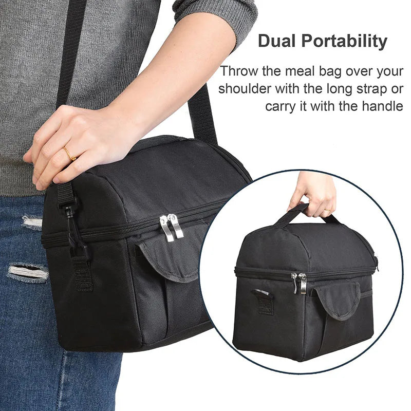 Reusable Insulated Lunch Bag 8L Cooler Warm Keeping Leakproof Waterproof
