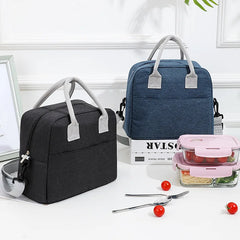 Portable Lunch Bag with Shoulder Strap - Thermal Cooler Bag for Work or School