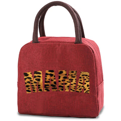 Women Insulated Canvas Cooler Bag Bento Pouch Waterproof Picnic Packet