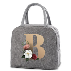 Insulated Cooler Bag Kids Thermal Lunch Pouch Canvas Organizer Handbag