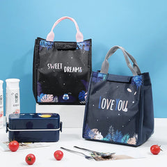 Portable Thermal Lunch Box Bag Insulated Tote Pattern Cooler Handbags