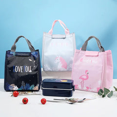 Portable Thermal Lunch Box Bag Insulated Tote Pattern Cooler Handbags