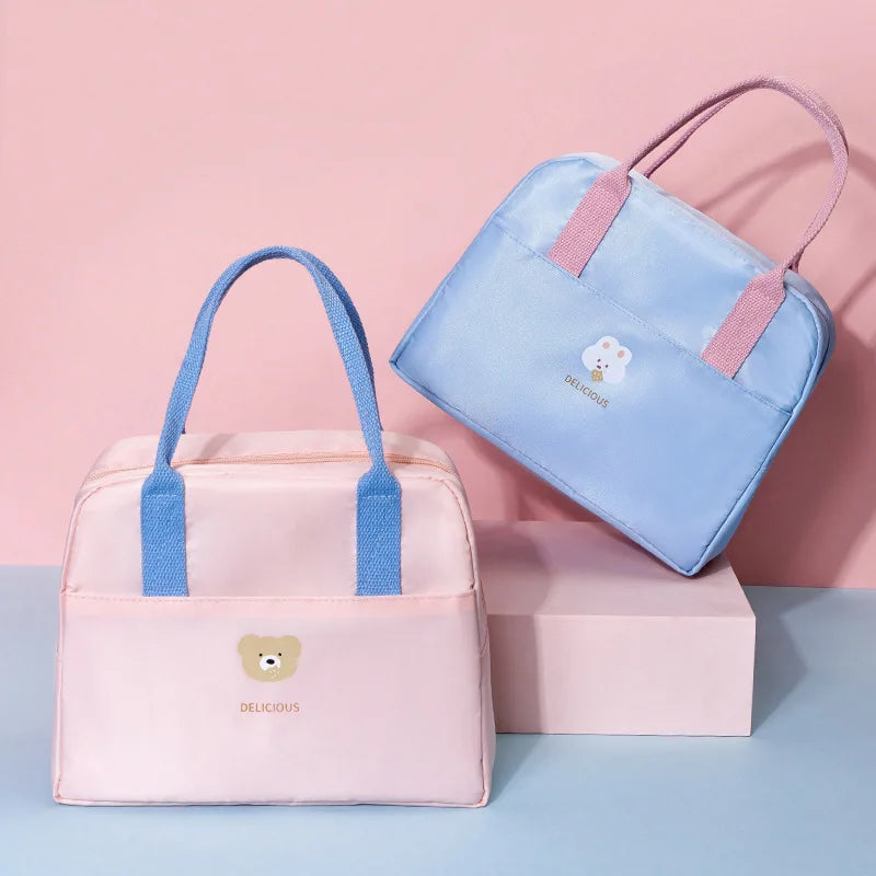 Women's Thermal Lunch Box Bag Waterproof Insulated Bento Bag