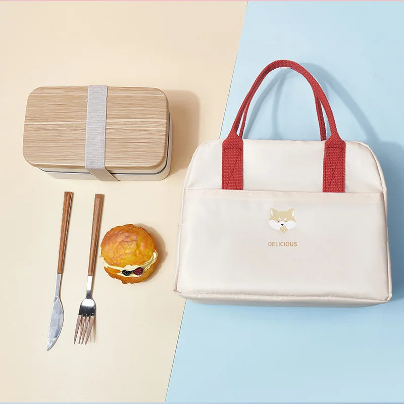 Women's Thermal Lunch Box Bag Waterproof Insulated Bento Bag