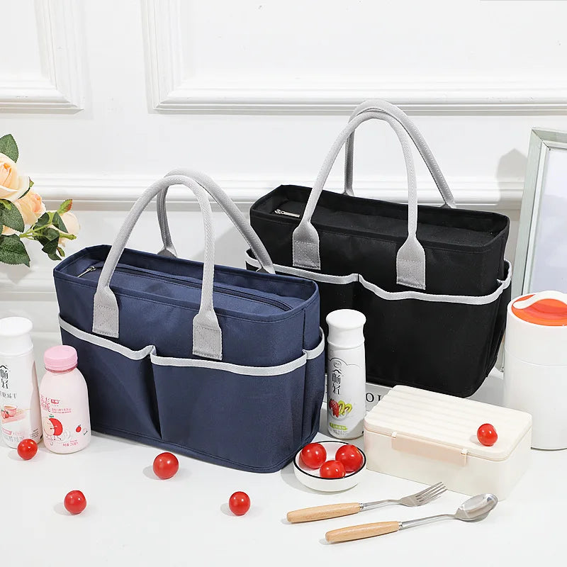 Large Capacity Thermal Insulated Lunch Box Tote Bag