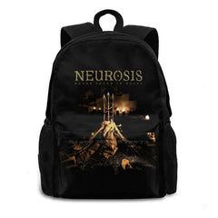 Large Capacity Laptop Travel Backpack Neurosis Band Metal