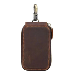 Leather Key Chain Storage Bag Brown Key Bag Wallet