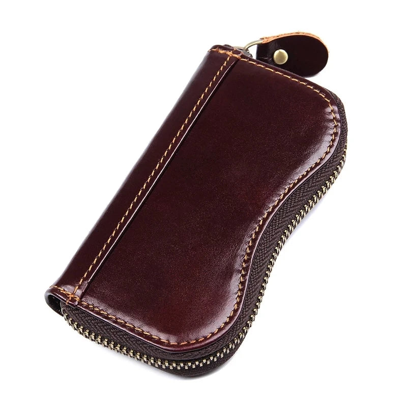 Leather Key Holder Car Key Bag High Key Chain Women Leather Men's Key Case