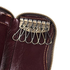 Leather Key Holder Car Key Bag High Key Chain Women Leather Men's Key Case