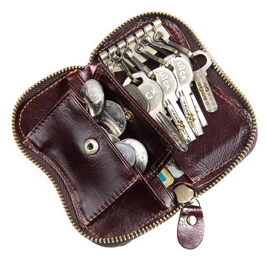 Leather Key Holder Car Key Bag High Key Chain Women Leather Men's Key Case