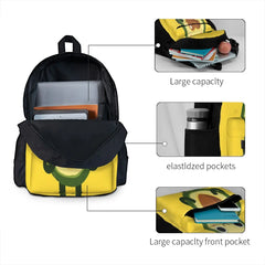 Luvocado Backpacks Men's Women's Zipper Close Backpack