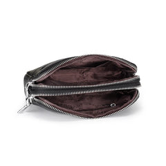 Cow Leather Women Small Bag Double Compartment Messenger Bag