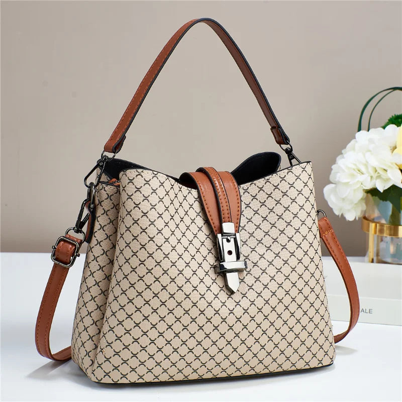 Women's Large-Capacity Shoulder Bag Casual Bucket Bag