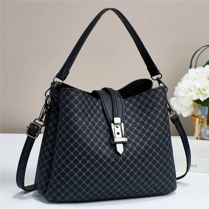 Women's Large-Capacity Shoulder Bag Casual Bucket Bag