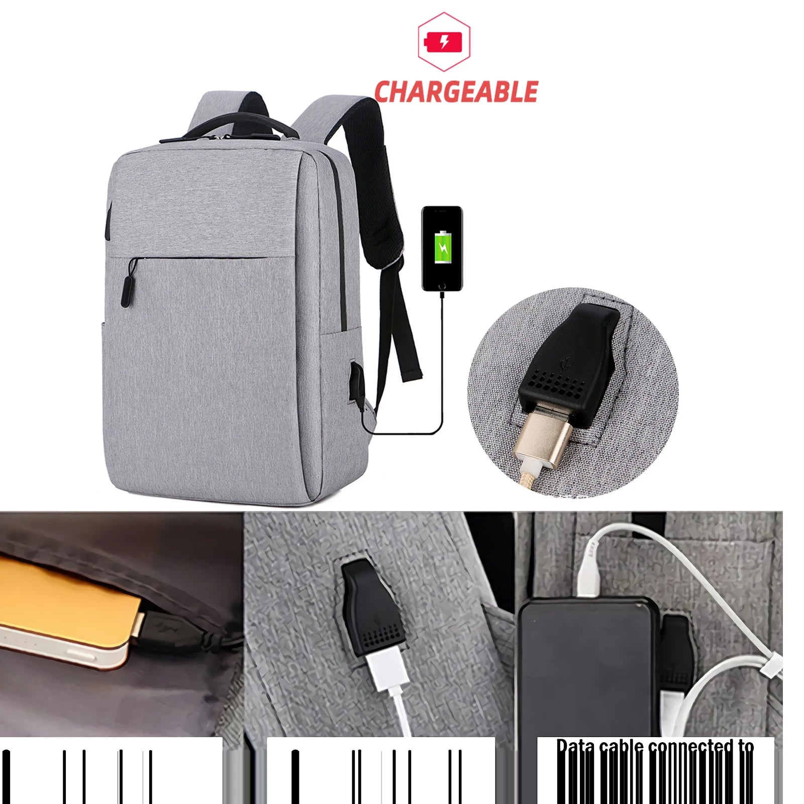 15.6 Inch Laptop Lightweight Shoulder Backpack Waterproof Daypack Bag