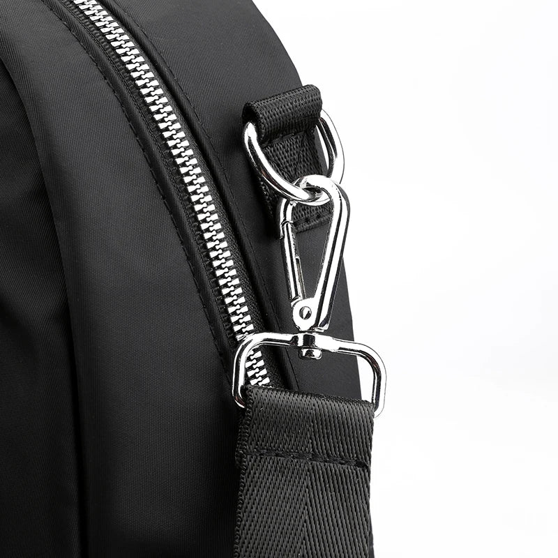 Nylon Backpack for Teen Girls Multi-pocket School Bag Plaid